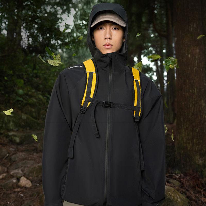 Li Ning Outdoor CF Tracing Windproof, Breathable, Abrasion Resistant, Rainproof Windbreaker Jacket Unisex Black AEMV005-3