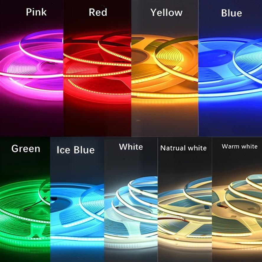 COB Led Strip 5V with Motion Sensor Battery Powered 8MM 320LEDs/M Led Induction Night Light Warm White Red Ice Blue Green Yellow