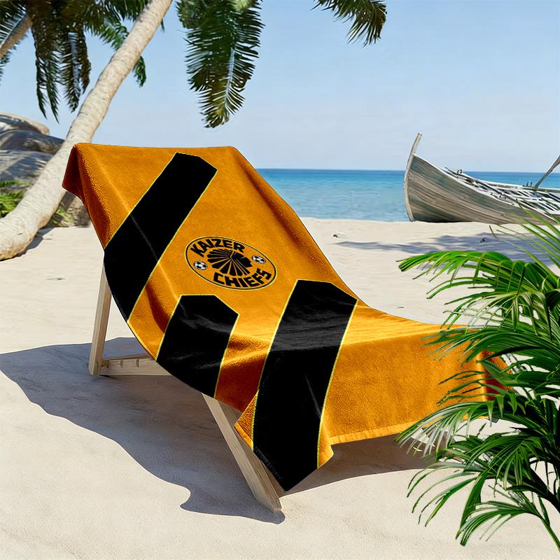 Kaizer Chiefs Print Beach Towel, Large Soft Quick Dry Towel for Beach Camping Swimming