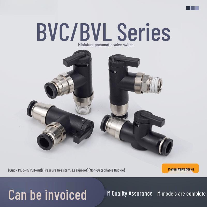 Micro Mini Ball Valve, Single Handle Pneumatic Switch, Manual Tube Air Control Valve