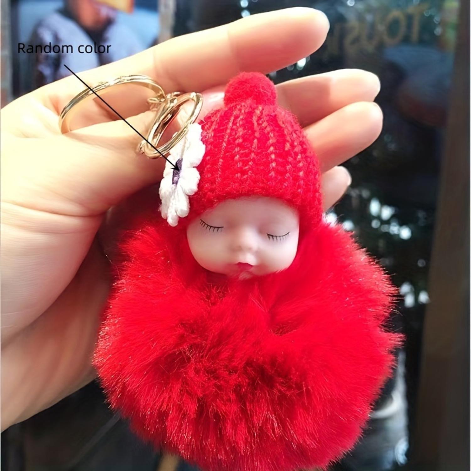 

1 шт., кулон в виде плюшевой куклы, кулон в виде сумки для спящего ребенка, праздничные подарки, креативные небольшие подарки, праздничные аксессуары. красный