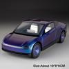 1:24 Model Y Robotaxi Alloy Diecast Model Toys Car Doors Opened with Sound Light Pull Back Front Wheel Steering Vehices Boy Gift