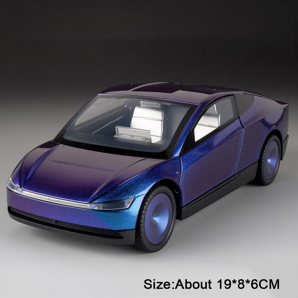 

1:24 Scale Robotaxi U9 New Energy Car Model Toy Metal Diecast Supercar Wheel Steering Pull Back Models Home Decor Decoration