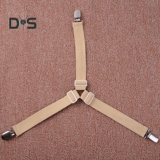 4Pcs Triangle Bed Sheet Straps Adjustable Design Simple Installation Non Slip Fitted Sheet Straps Bed Sheet Clips