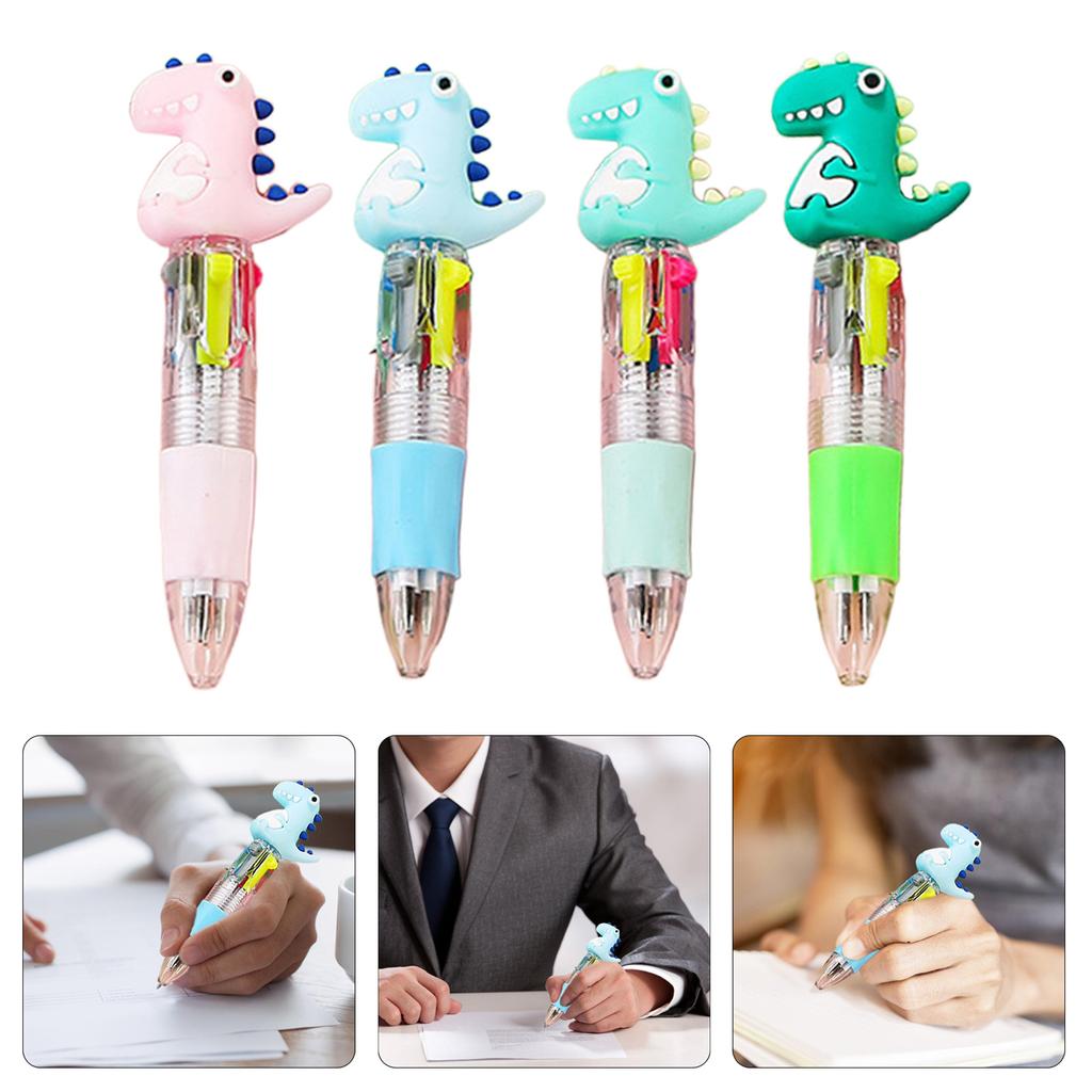 4Pcs Multicolor Ballpoint Pen 4 Color-in-1 Ballpoint Pen Retractable Ballpoint Pen Christmas Stocking Fillers for Kid