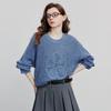 Chuyu Women's 3D Floral Mohair Blend Knit Sweater