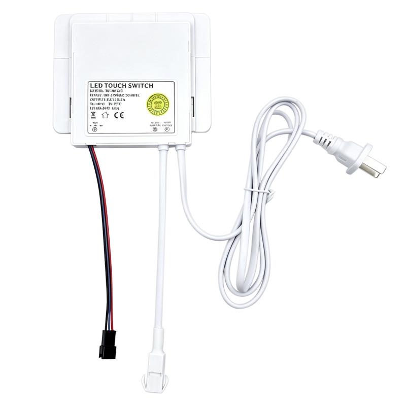 Integrated Mirror Touch Switch with Defogger & LED Strip Controller, 24W, 110-220V