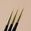 3Pcs Französisch Streifen Nail art Liner Pinsel Set Tipps Ultra-dünne Linie Zeichnung Stift Dual End UV Gel malerei Pinsel Maniküre Werkzeuge