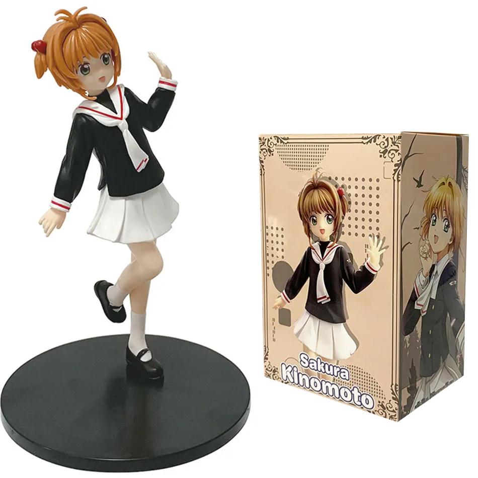 Anime Card Captor Sakura Figure Sakura Kinomoto Tomoyo Daidoji Action Figure PVC Model Collect Desktop Decorations Toy Gift Hot