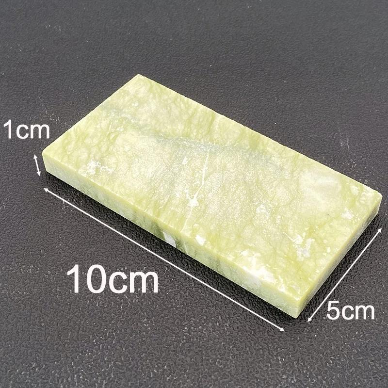 Big green sharpening stone base Natrual agate Boron carbide whetstone bar kitchen knife sharper oil honing whetstone Apex edge