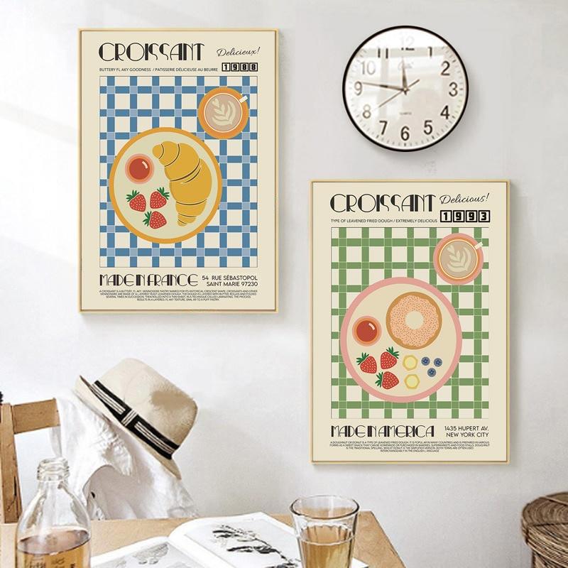 Moderní kuchyňská výzdoba Japonská korejská jídla Plakáty Nápoje Rum Ramen Kreslený obraz na plátně Retro Bar Nástěnná umělecká reprodukce Obrázky