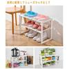 Fkstyle Kitchen Storage Rack, Under-Sink, Extendable, 2-Tier, Sliding, Height Adjustable, Easy Assembly, Sink