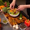 Kitchen Double-sided Cutting Board Thickened Acacia Wood Chopping Board Ideal for Cutting Meat Cheese Vegetable Solid Wood Board