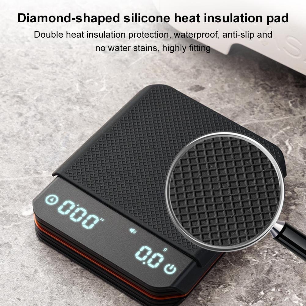 Espresso Scale with Timer 2kg/0.1g Accurate Scale Rechargeable Travel Coffee Pocket Scale for Espresso and Pour-Over Coffee