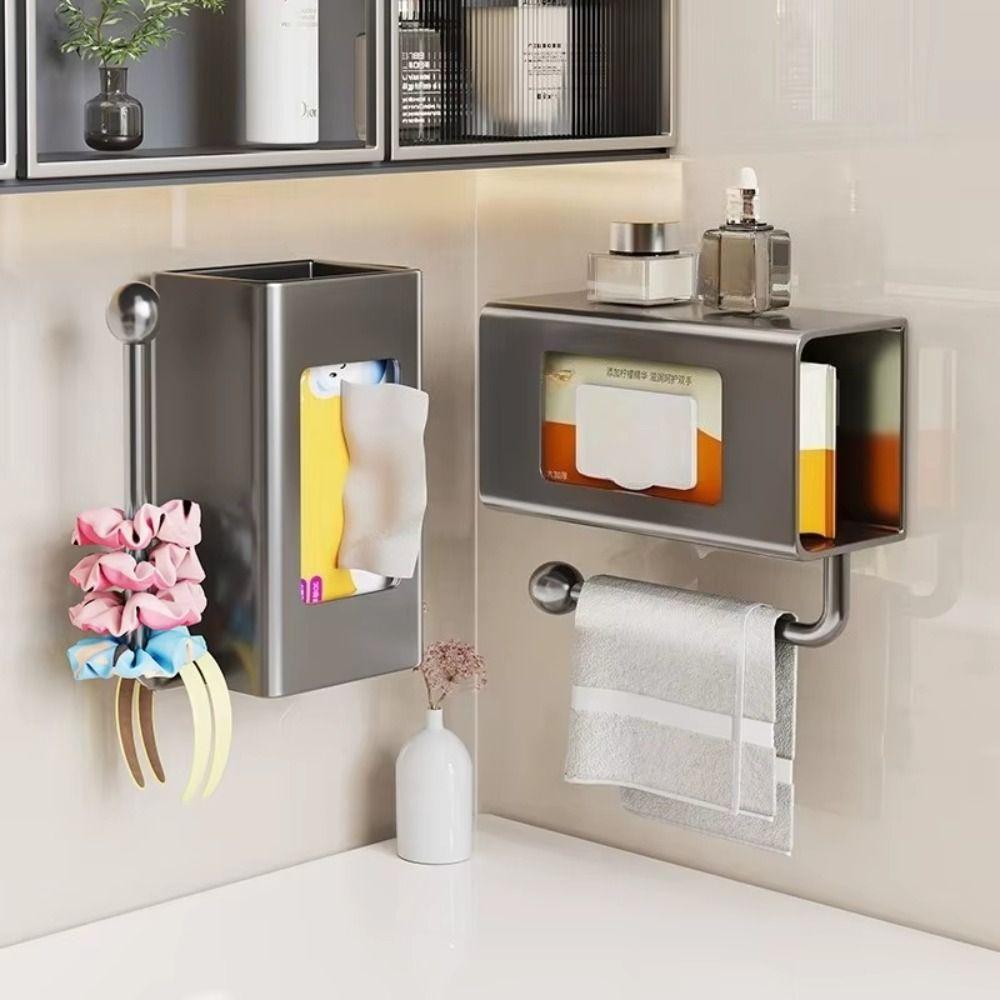 Strong Load Bearing Paper Towel Dispenser Easy Access Wet Wipes Storage Rack  Household