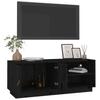 Vidaxl TV Cabinet, Black, 105X34X40 Cm, Solid Pine Wood