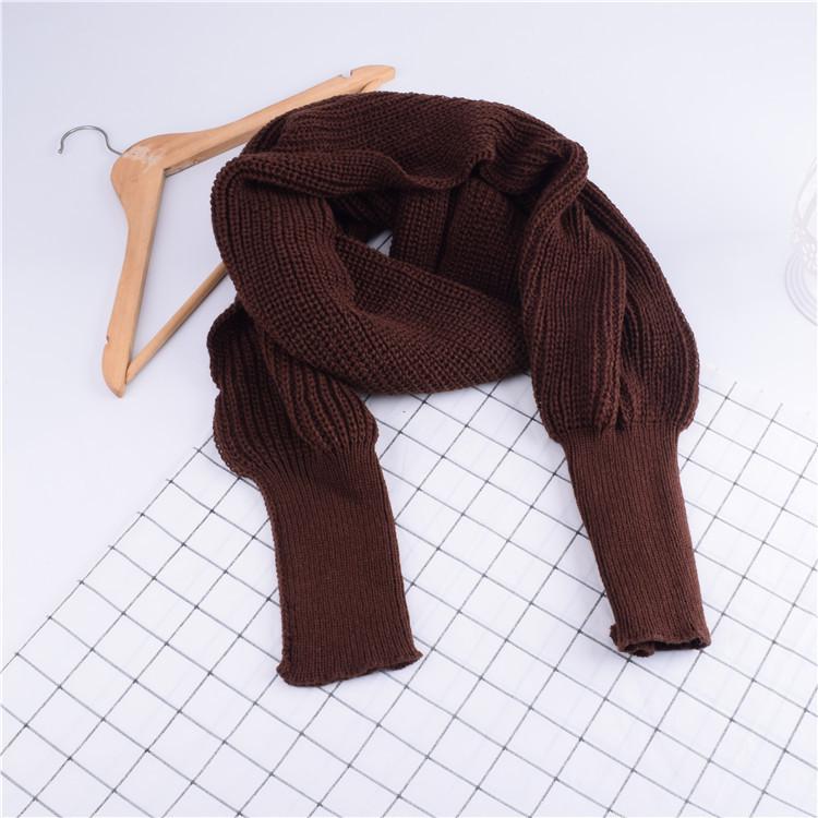 Unisex Knitted Shawl Sweater with Sleeves - Versatile Solid Color Cloak for Autumn and Winter Parties