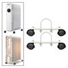 2Pcs Mobile Pulley Bracket Electric Heater Frame Base 360° Rotatable Wheels for Oiled Filled