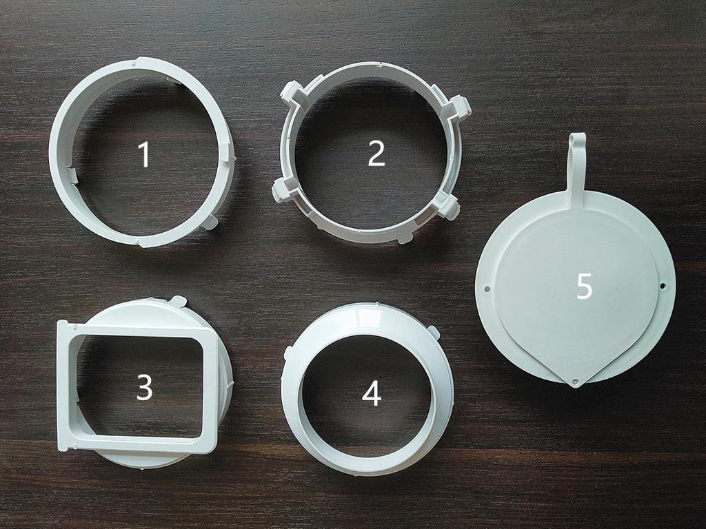 Midea Mobiler Klimaanlagen-Anschlussadapter-Schnittstellen-Schallschutzblech (15cm x 13cm)