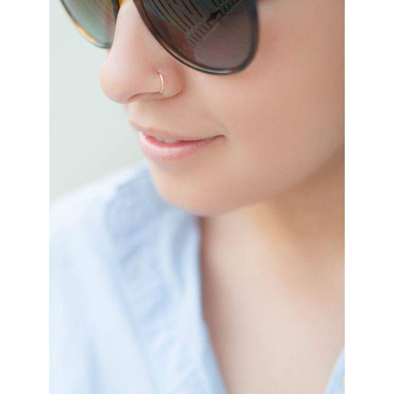 Nuovo Anello al Naso in Argento Sterling 925 Placcato Oro 14K Moda Piercing Importazione Anello al Naso Placcato Oro India Stud al Naso Stud al Naso Non Allergico