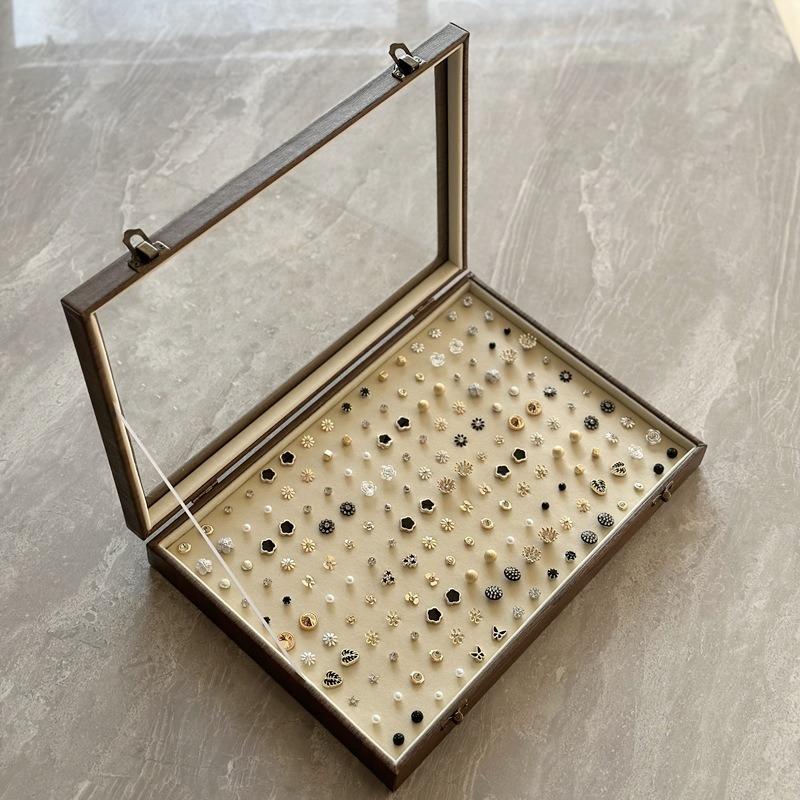 Stud Earrings Display Box, Jewelry Box, Large-capacity Display Rack, New Wide Ring, Earphone, 100-position Box Hole Storage.