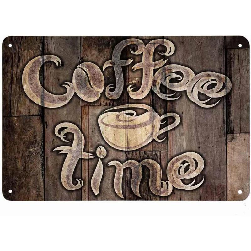 Metal Tin Signs Pizza Coffee Beer Wall Decoration Plaque Vintage Art Poster Iron Painting for Man Cave Home Cafe Garden Club