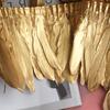 Golden Feather Cloth Edge Goose Feather Hard Large Floating Cloth Strip 2 Meters Clothing Skirt Shawl Wings Handicrafts Decorative Materials