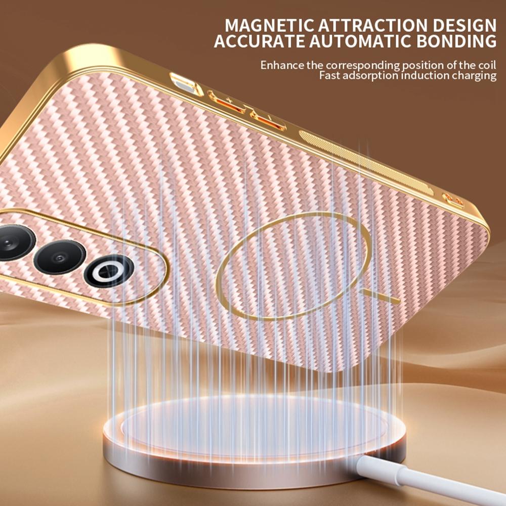 For OnePlus Nord CE4 5G/Oppo K12 Phone Case Carbon Fiber Textured Electroplated TPU Back Cover