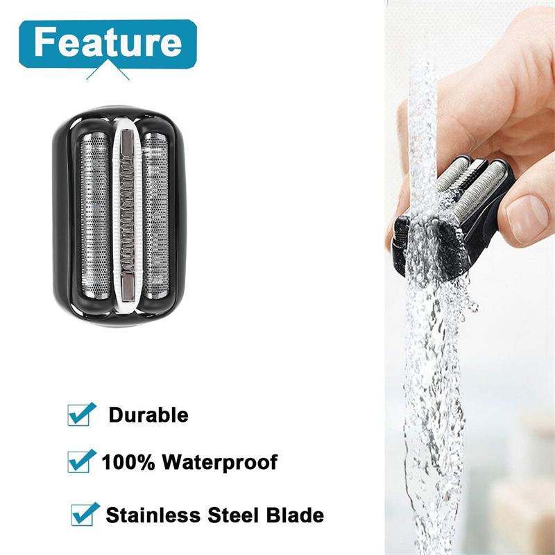 Original Braun Series 3 32B 32S 21B Replacement Shaver Head Cutter Block Foil For 301S 310S 320S 340S 360S 3040S 3050cc Models