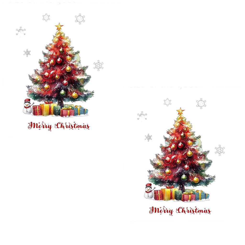 Christmas Window Clings Ball Pine Needle Window Decal Static Window Stickers Christmas Decorations for Holiday Party