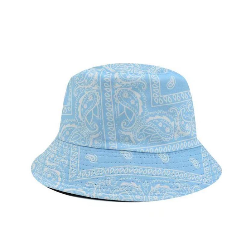 Retro květinový rybářský klobouk, pouliční móda, skládací umyvadlový klobouk, oboustranný personalizovaný sluneční klobouk, venkovní klobouk