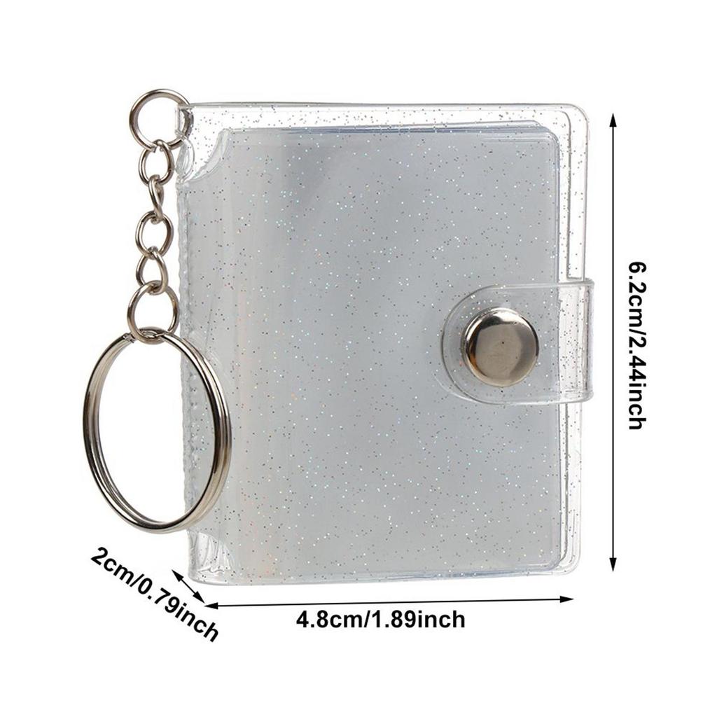 Mini Small Photo Album Keychain Picture Storage Cover for Anniversary Memory