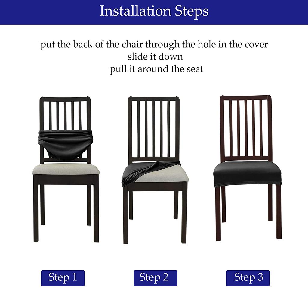 1Pc Elastic Chair Seat Cover Printed Spandex Dustproof Dining Room Chair Cushion Cover Anti Slip Chair  Cover