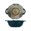 European Bohemian Ceramic Noodle Bowl and Plate Set - Creative Tableware with Unique Design