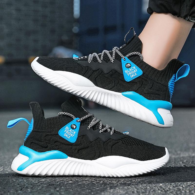 Sneakers Men's Breathable Mesh Shoes Casual Running Shoes Flying Woven Running Shoes Comfortable