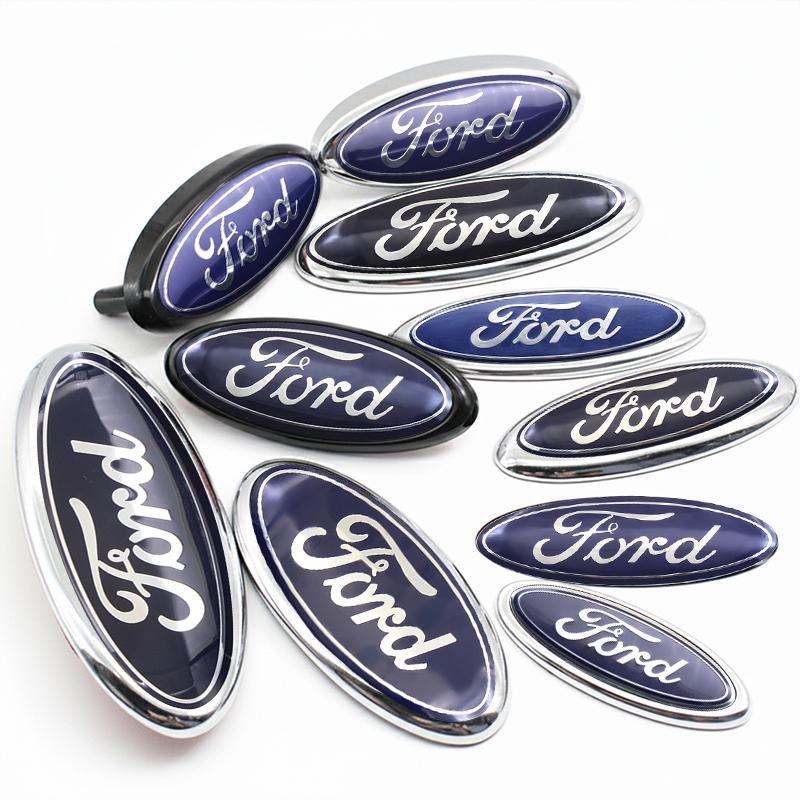 Car Logo Front Grille Badge Trunk Cover Sticker Decal Accessories For Ford Fiesta ST Fusion Explorer Escape Shelby Edge Kuga MK6