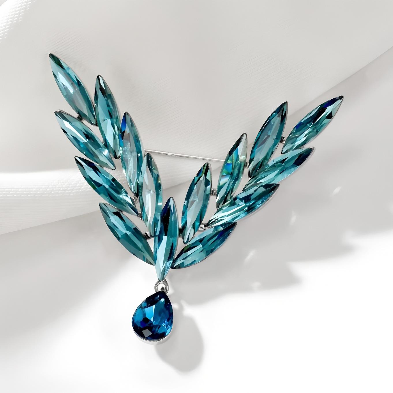 Изысканная высококачественная хрустальная брошь в виде ангельских крыльев нишевые аксессуары для костюма бутоньерки подарки