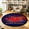 Round Rug Custom NameWatford FC Pattern Non Slip Carpet Home Floor Decor
