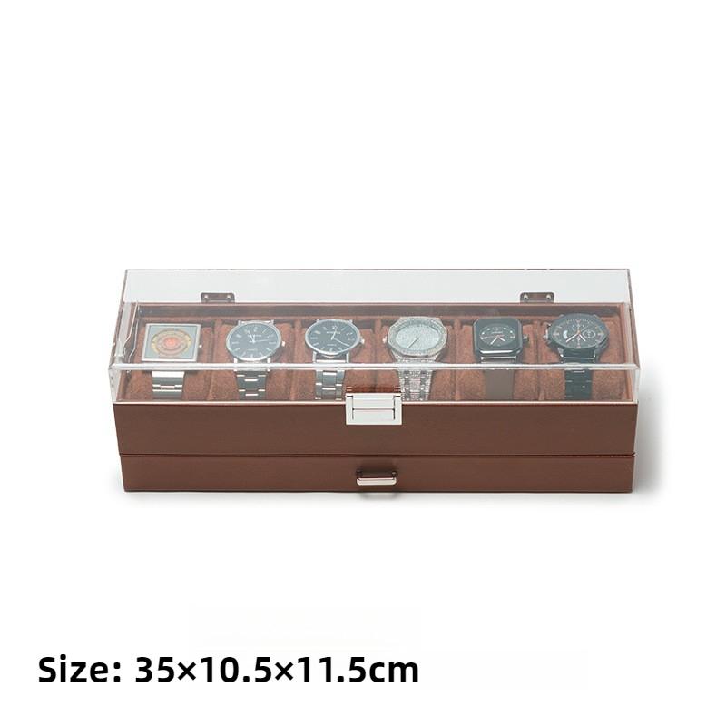 

Transparent Watch Display Box Jewelry Watches Organizer Cases Large Capacity Glasses Watches Case Household Wrist Watch Boxes
