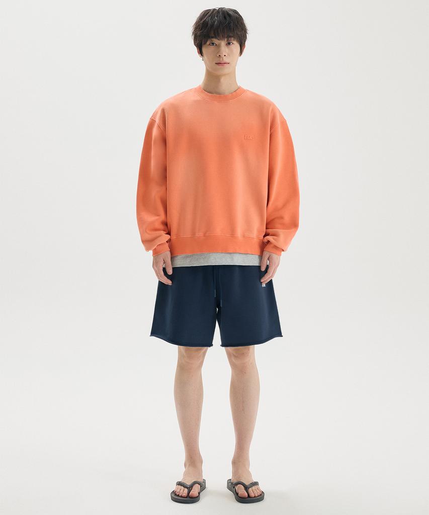 Matile Basic Logo Short Sweat Pants / Navy
