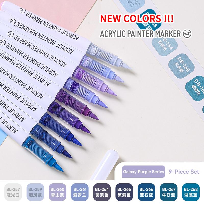 207Colors LANGUO Direct Liquid Acrylic Markers Soft Brush Paint Pen for Manga Graffiti Painting Rock Stone School Art Supplies