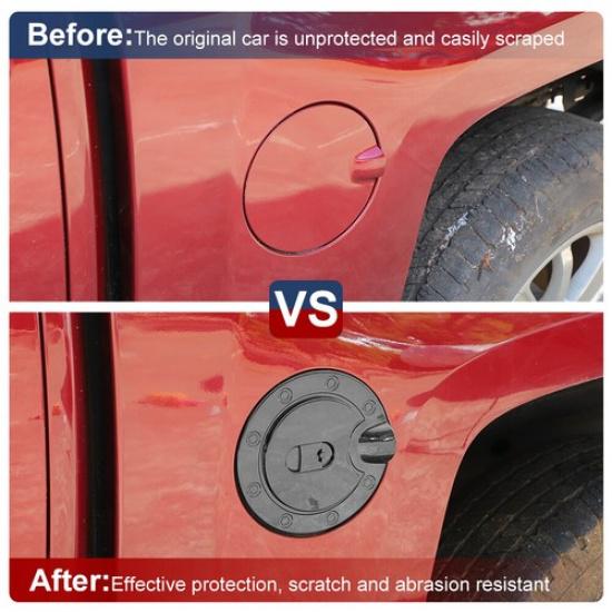 Fuel Tank Door Gas Cap Overlay Cover For Chevy Silverado/GMC Sierra 14-18 Black