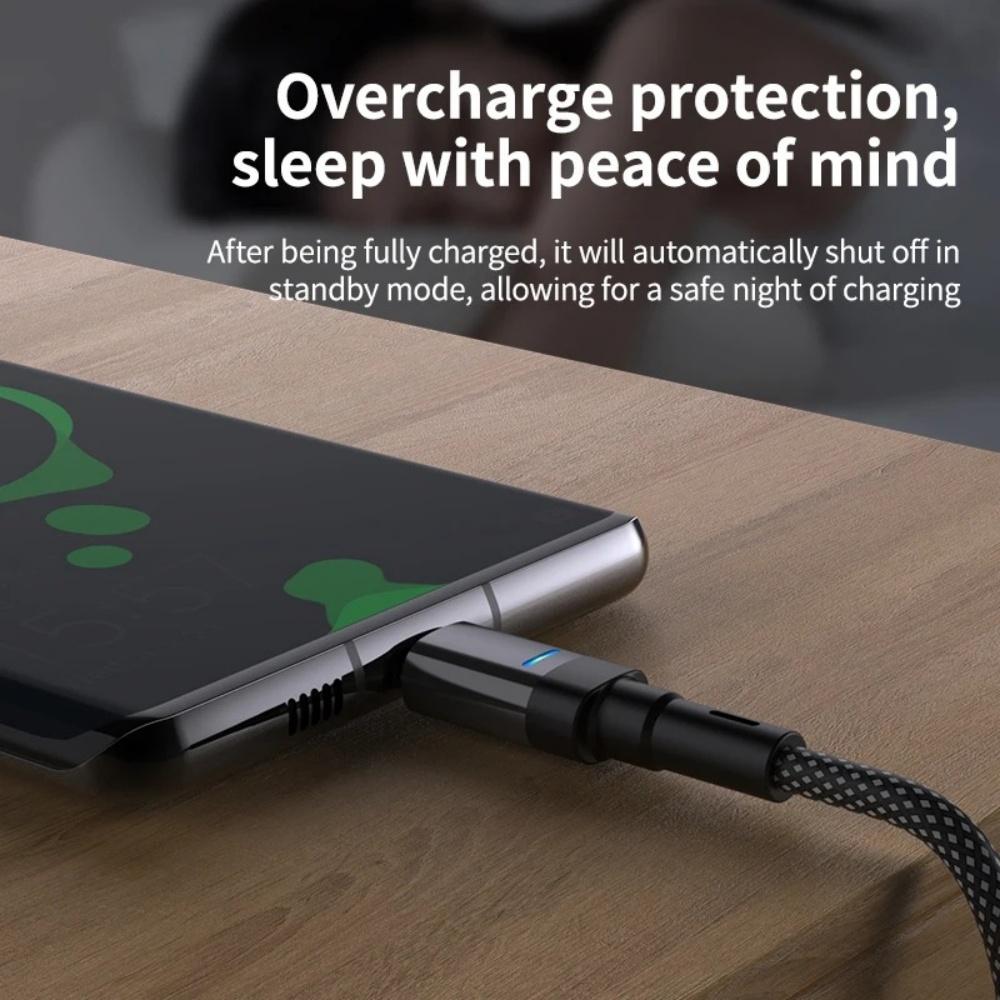 100W 6A USB A To Type C Fast Charging Cable Nylon Braided Auto Power Off Cable Cord For Samsung Xiaomi Huawei 1M 1.5M 2M Cable