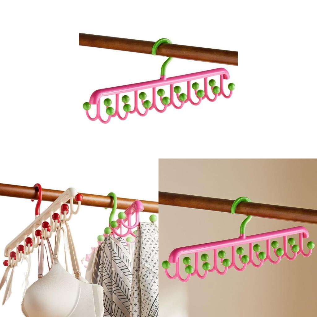 Ushaped Multi Hook Rack With 360 Degree Rotation For Clothing And Accessories