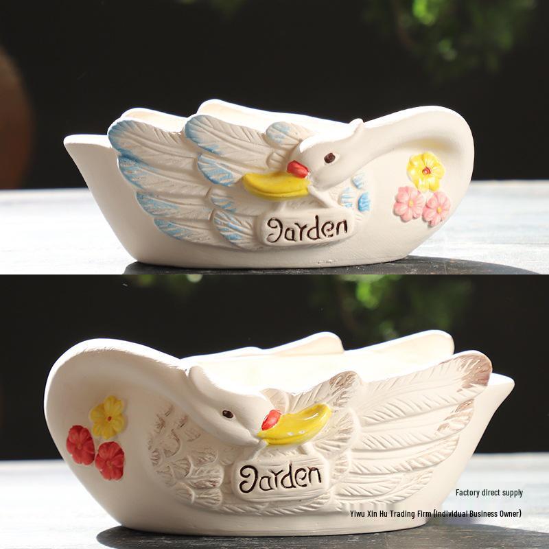 Cartoon Grobkeramik Großer Keramik Sukkulentenübertopf im Bilderbuchstil