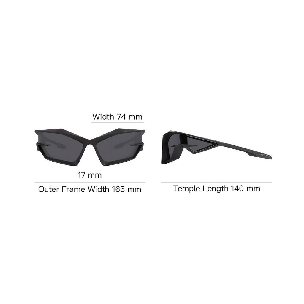 Givenchy Cut Sunglasses Matte Black/Smoke Unisex Eyewear GV40049I-02A