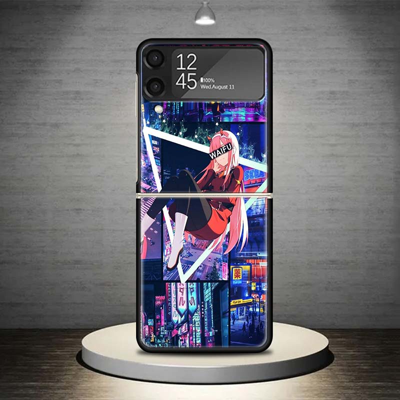 Darling In The FranXX Anime Phone Case For Samsung Galaxy Z Flip 7 6 5 4 3 5G Shockproof Cover Z Flip7 Flip6 ZFlip5 Flip3 Flip4
