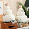 35cm Fun Wedding Cake High Appearance Level Flower Cake Plush Toy Creative Surprise Birthday Holiday Friend Gift Doll Room Decor
