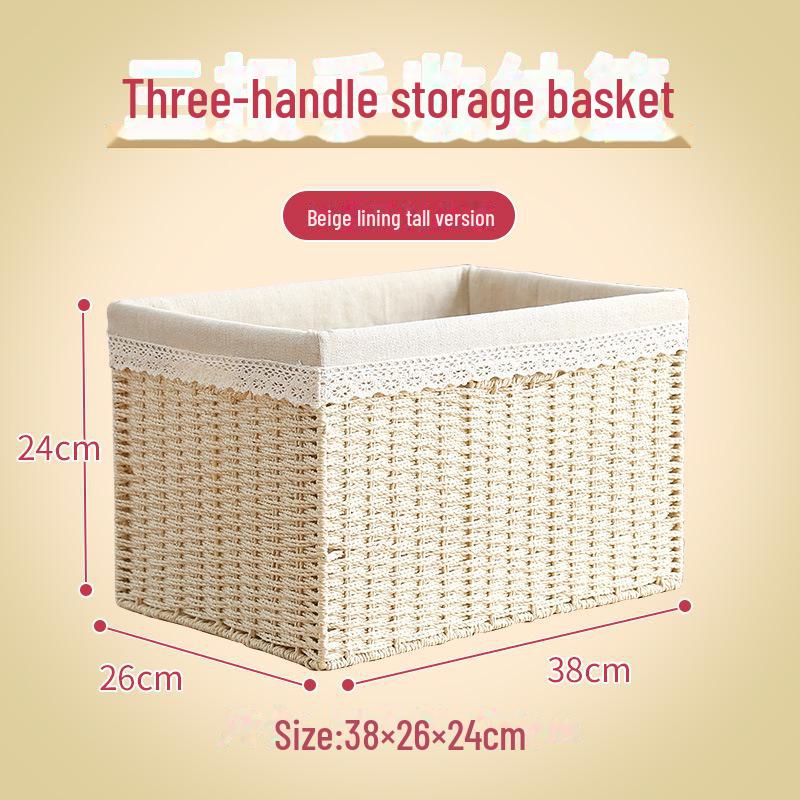 

Плетеная настольная корзина для хранения игрушек и закусок