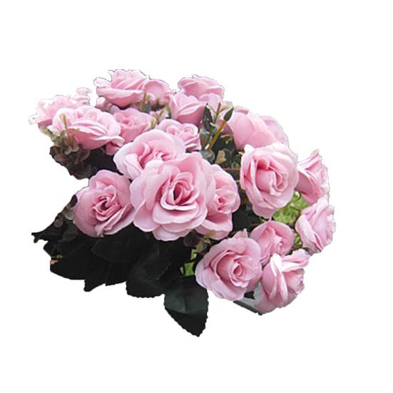 1 Bouquet/12 Heads Artificial Roses Silk Flower Home Party Bridal Bouquet Decor